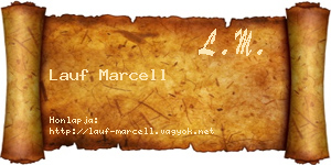 Lauf Marcell névjegykártya